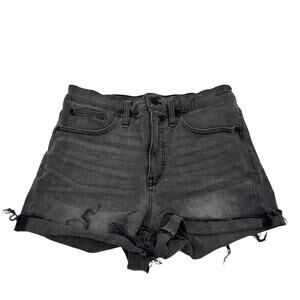 Madewell Women's Size 27 Dark Wash High Rise Fringe Distressed Hem Denim Shorts